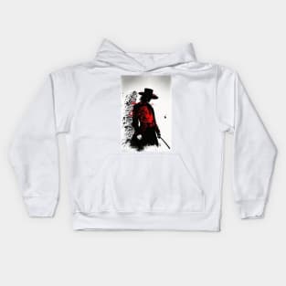 The Red, White and Black Samurai: A Tale of Honor and Duty in Feudal Japan Kids Hoodie